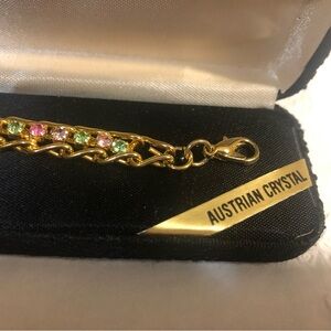 Tacoa Austrian crystal multicolor bracelet in box